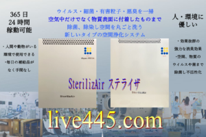 株式会社ライブのステライザは空間丸ごと除菌、除染しコロナ対策に人気があります。